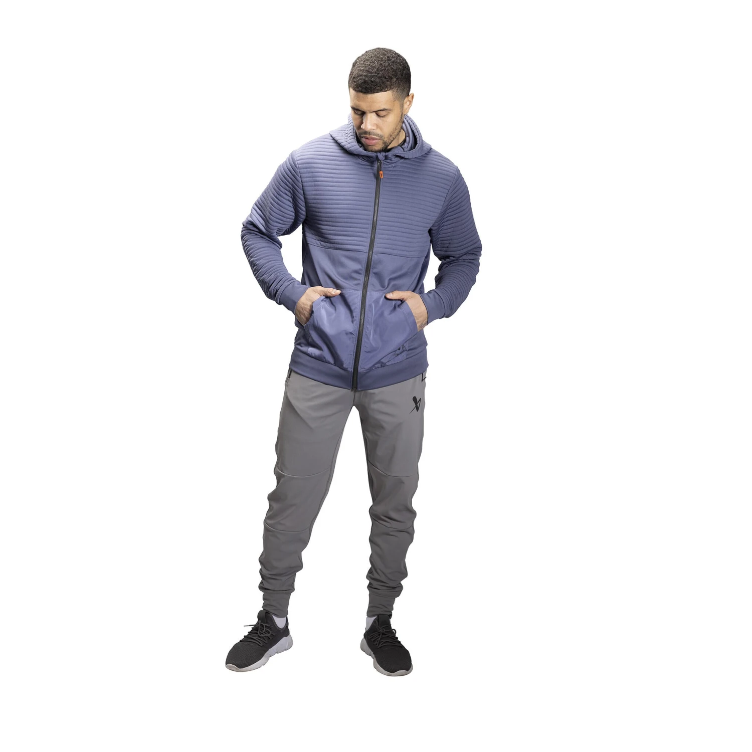 Bauer Fleece 3D Men's Full Zip Hoodie - Periwinkle 3 Bauer Fleece 3D Men's Full Zip Hoodie - Periwinkle